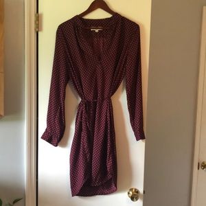 Loft maroon flowered dress